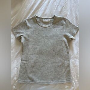 Parke Heather Grey Waffle Tee